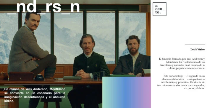Segundo Cortometraje Lets Write de Wes Anderson y Montblanc